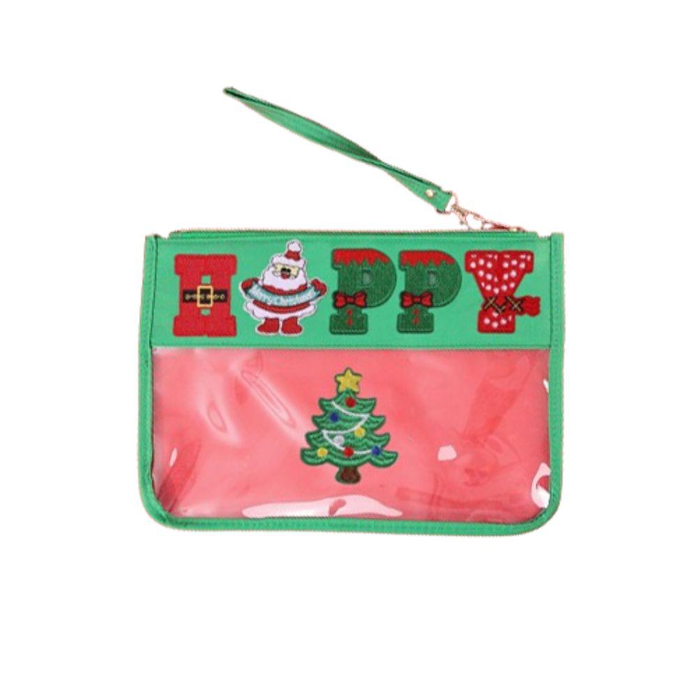 Creative Cosmetic Zipper Pouch Waterproof Christmas Toiletry Bags  Travel