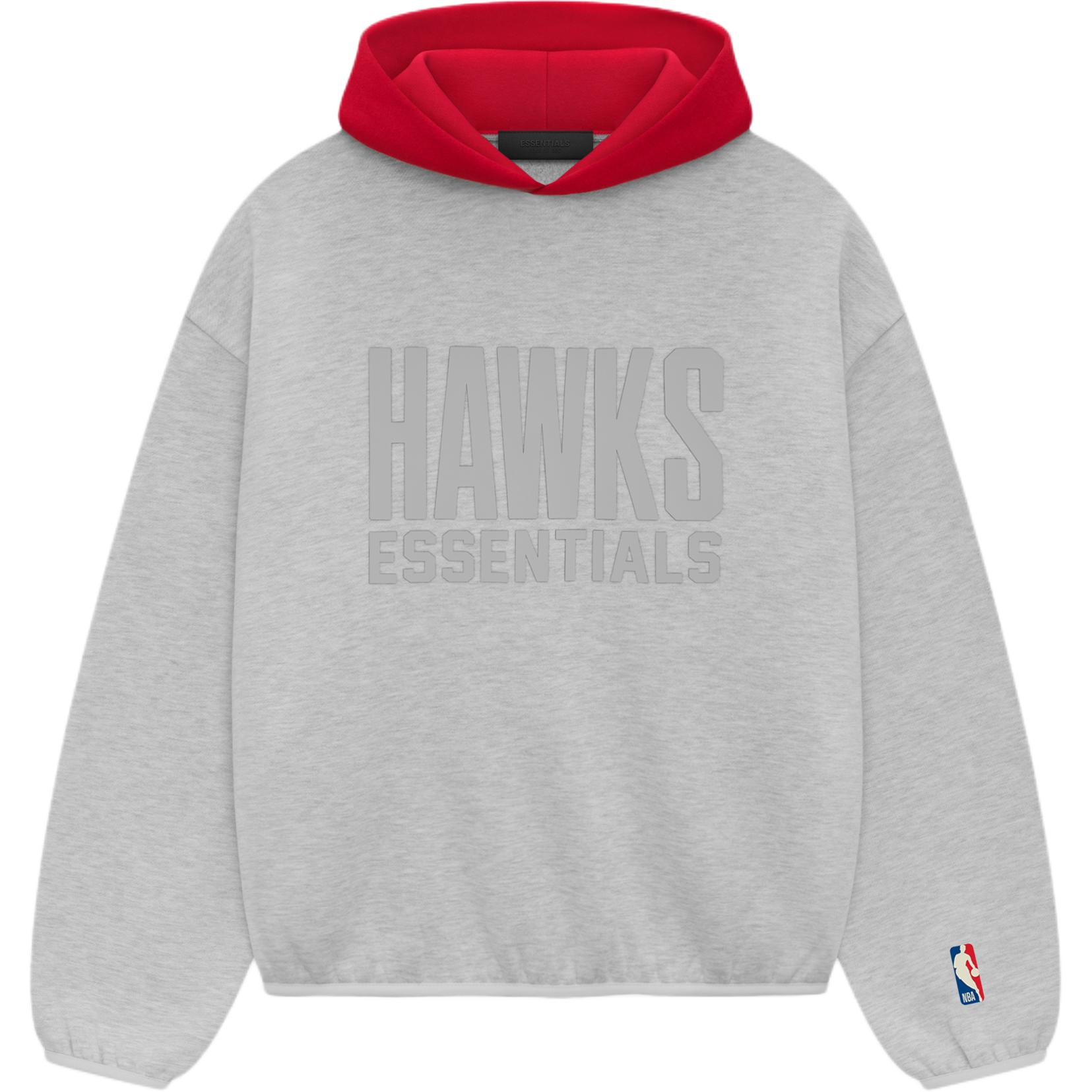 

Fear of God Толстовка Essentials x NBA Atlanta Hawks с капюшоном серо-красного цвета унисекс 192AL246509F XS