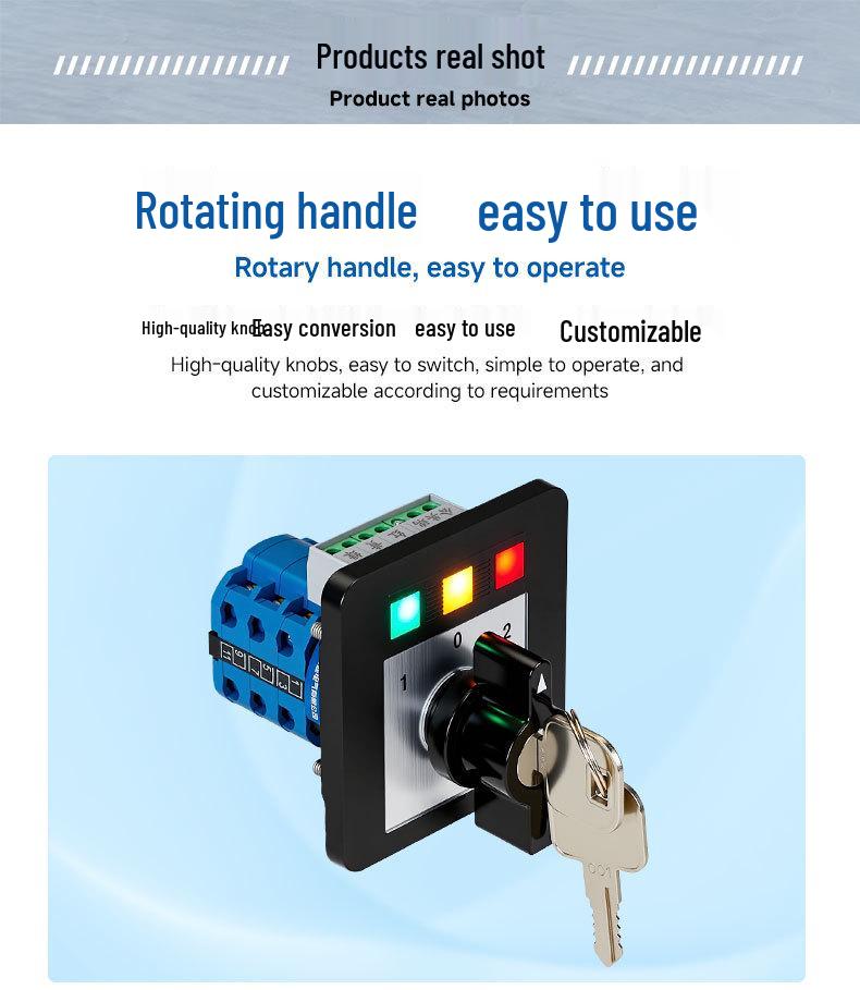 Zhuochao Three-Speed Three-Position Rotary Switch with Light SZW26-20/D303.3-72S3