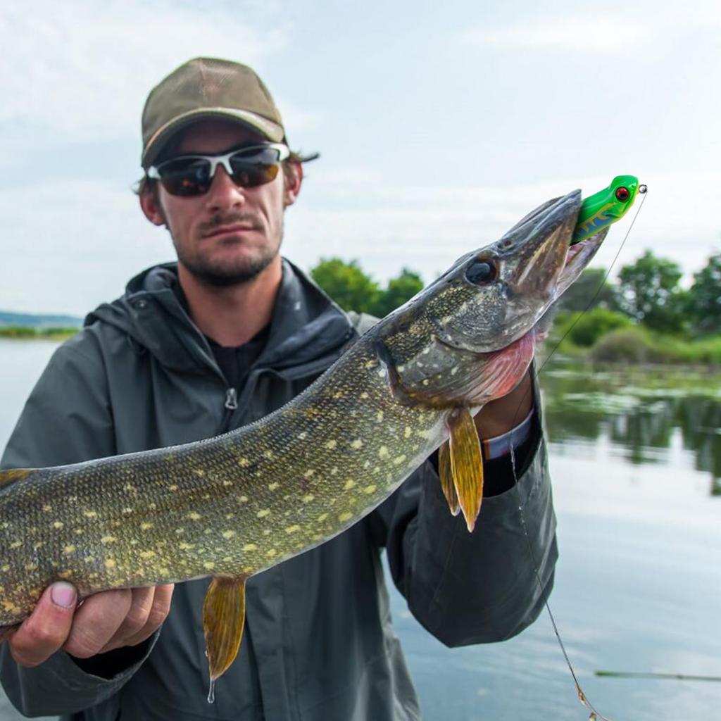 Goture Frog Lure Topwater Bass Fishing Snakehead Frog Fishing Hook Soft Lure Set, 14g/6cm, 10-Piece Set, Lure, Bait, Bait,