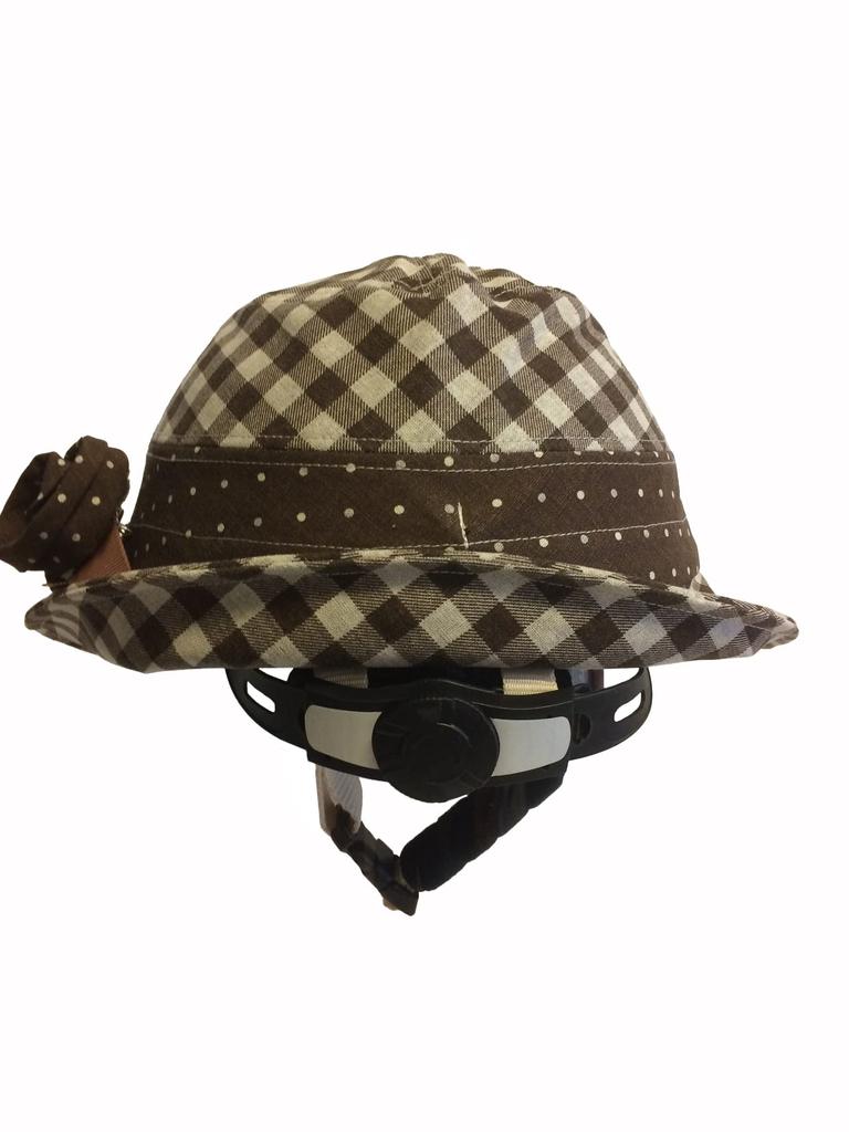 CAPOR Camellia Fahrradhelm mit austauschbarem Check Größe L C622FBDN Hut, Braun, (59-62 cm),