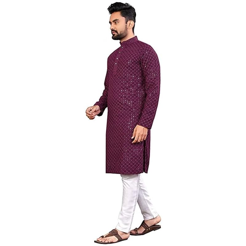 LookMark Dāvana Vīriešiem Tīra Viskoze Chikankari