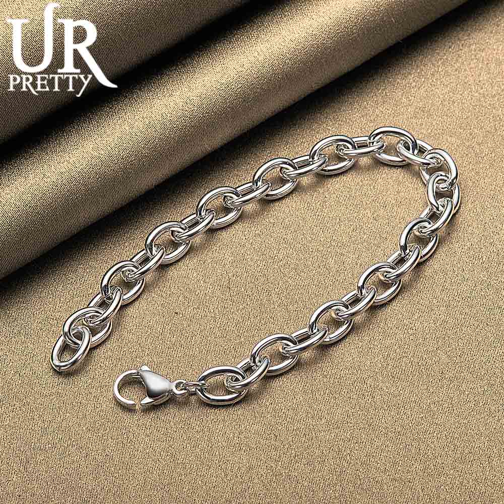 925 Sterling Silver Roman Numeral 0-shaped Bracelet Fashionable Wedding Jewelry