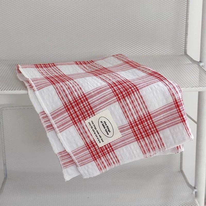 30*40cm Rectangular Design Photography Props Tablecloth Washable Stripe Ornament Cotton Slip-resistant 2 Colors