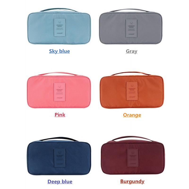 Clothes Storage Box Portable Travel Polyester Underwear Bras Sock Divider Storage Bag Fashion Waterproof Drawer Closet Organizer