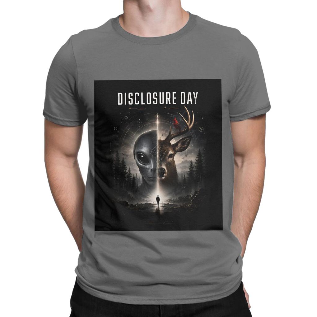 Disclosure Day painting logo poster Funny Graphic 100 Cotton TShirt Disclosure Day Tees Tops For Unisex