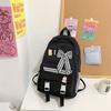 Cute Bow Checkered Decoration For Student Leisure Backpacks For Use Daily