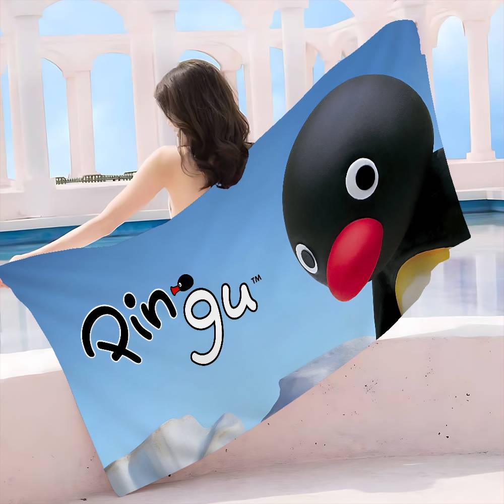 Kreskówka P-Pingu P-Pingwin Film Anime Ręcznik Plażowy do Pływania Miękki Chłonny Myjka Prezenty dla Dzieci na Podróż Kemping Siłownię