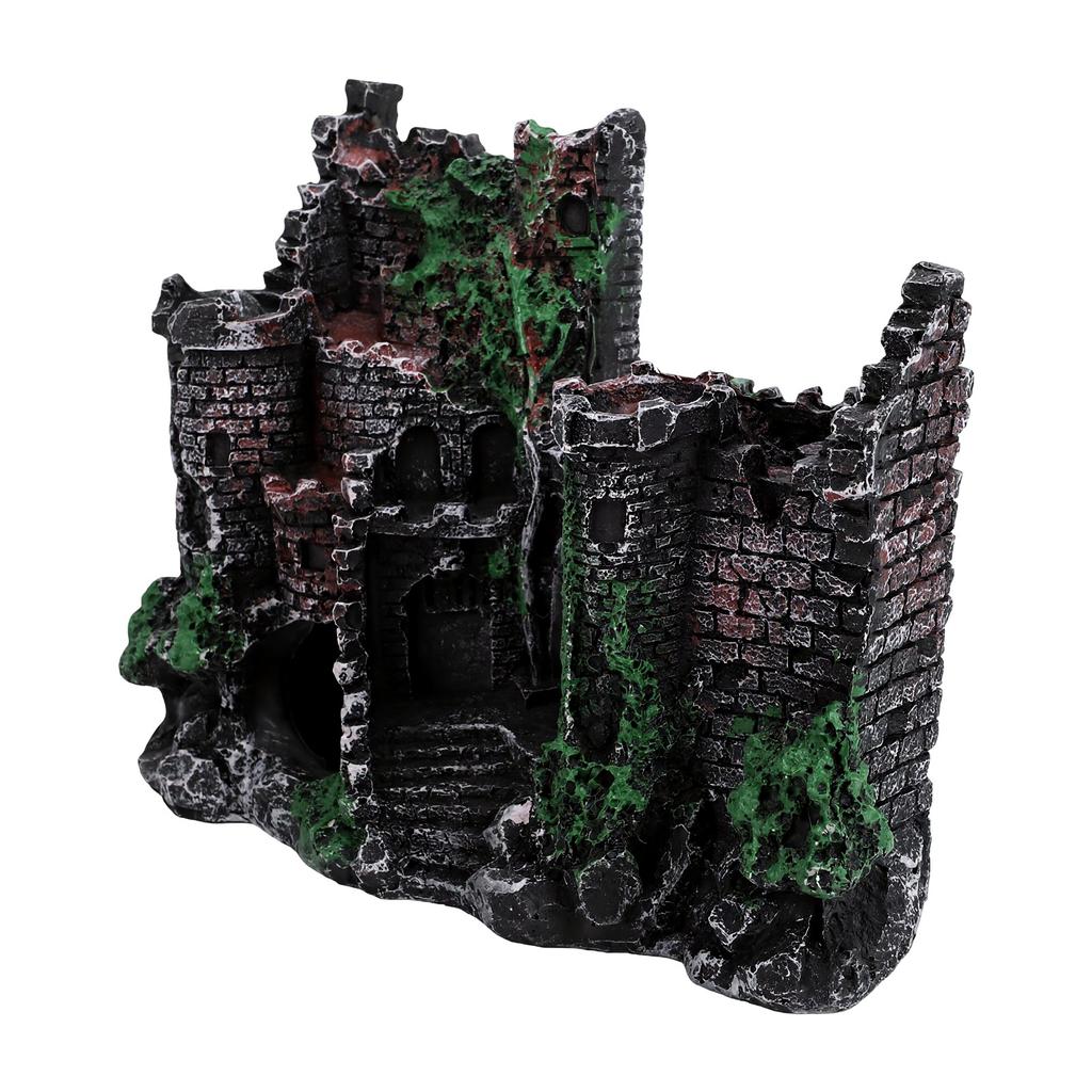 Resin Fish Tank Decoration Aquarium Hideout Cave Ornament for Freshwater Saltwater Shrimp M816
