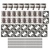 46PCS Bronze Retro Buckle Locks Metal Corner Trim Box Hinges Corner Protectors  Wood Chest
