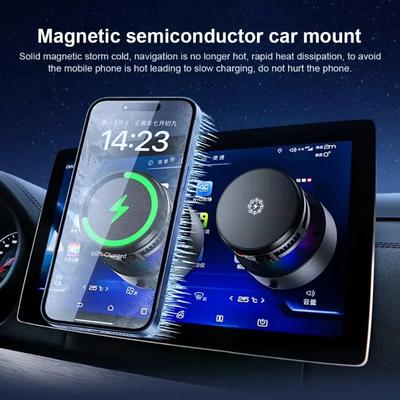 Magnetic Car Phone Holder 360° Rotation Folding With Vacuum Suction Cup For iPhone 12-16 Series Car/Gym/Driving Phone Holder