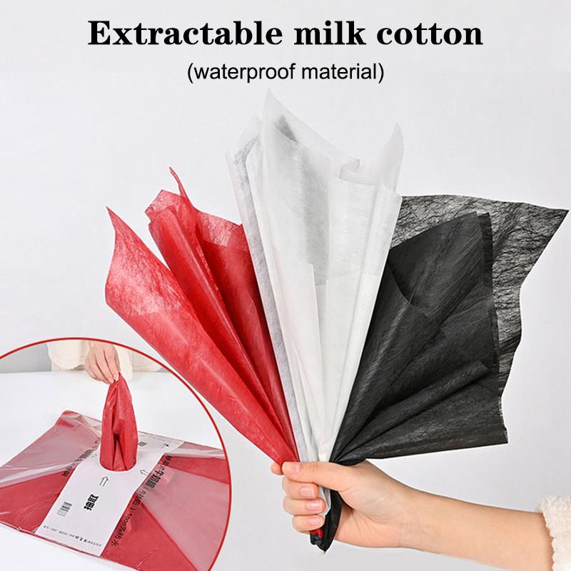38pcs Milk Cotton Tissue Paper Florist Flower Wrapping Paper DIY Handmade Bouquet Crafts Gifts Packaging Wedding Party Supplies