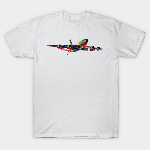 

Men Black Print T-shirt Kc-135 Stratotanker No-Cut Transfer Paper Print Cotton Tshirt M