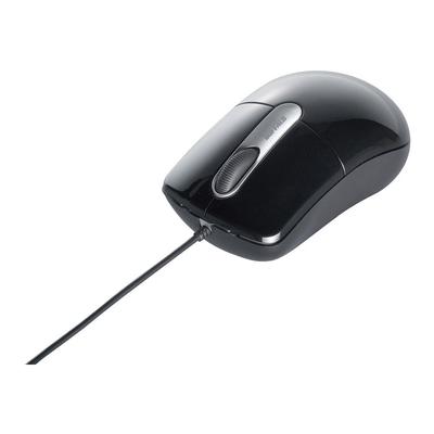BUFFALO Wired Optical Mouse Size Black BSMOU27SMBK Quiet/3 Buttons/M