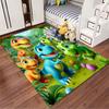Cute Cartoon Dinosaurs in Jungle suitable as a non-slip mat for the living room or bedroom sofa