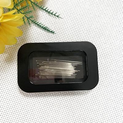 Schwarze Nadelaufbewahrungsbox Schwarz&Silber für Sticknadeln