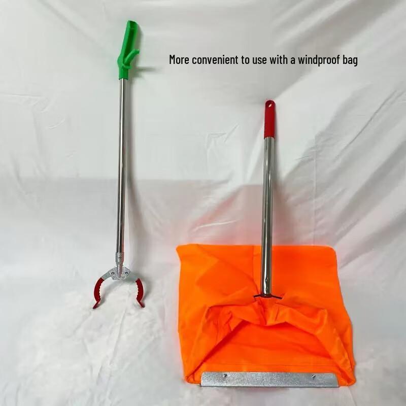Long Handle Trash Picker & Dustpan Set