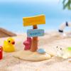 Cartoon Animal Micro Road Signs Gift Multicolor Resin Mini Signpost Figurine Fairy Garden Doll House Miniature Road Board