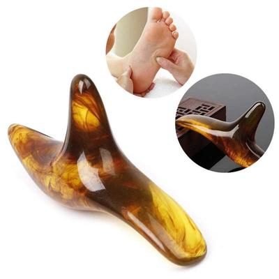 1 pieza triángulo ámbar pie masajeador para pies masaje acupuntura Shiatsu Gua Sha herramienta