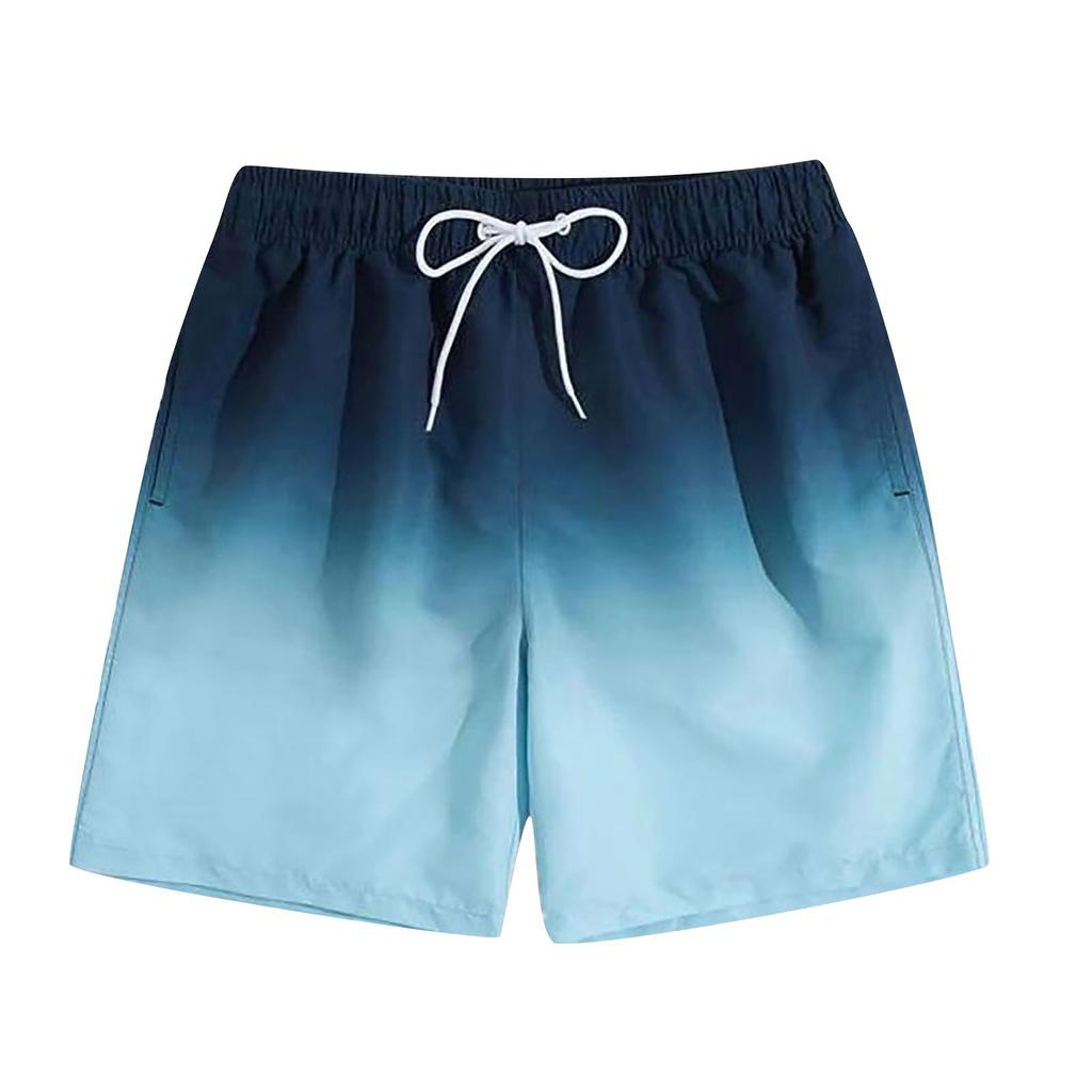 Herren-Badehose, schnell trocknend, mit Mesh-Strandshorts mit Taschen