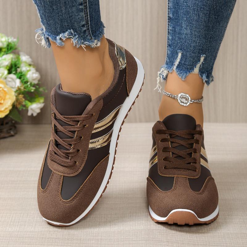 Dames Herfst Platte Casual Sportschoenen, Retro Trainingsstijl, Veelzijdige Schoenen, Verkrijgbaar In Grote Maten.