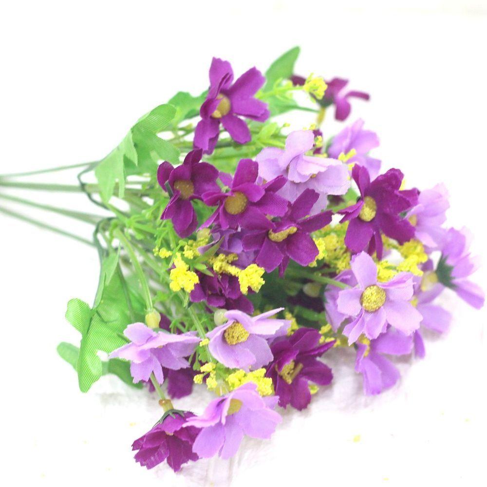 

Cute Artificial Daisy Decorative Silk Flower 28 Heads Simulation Flower Hotal темно-фиолетового