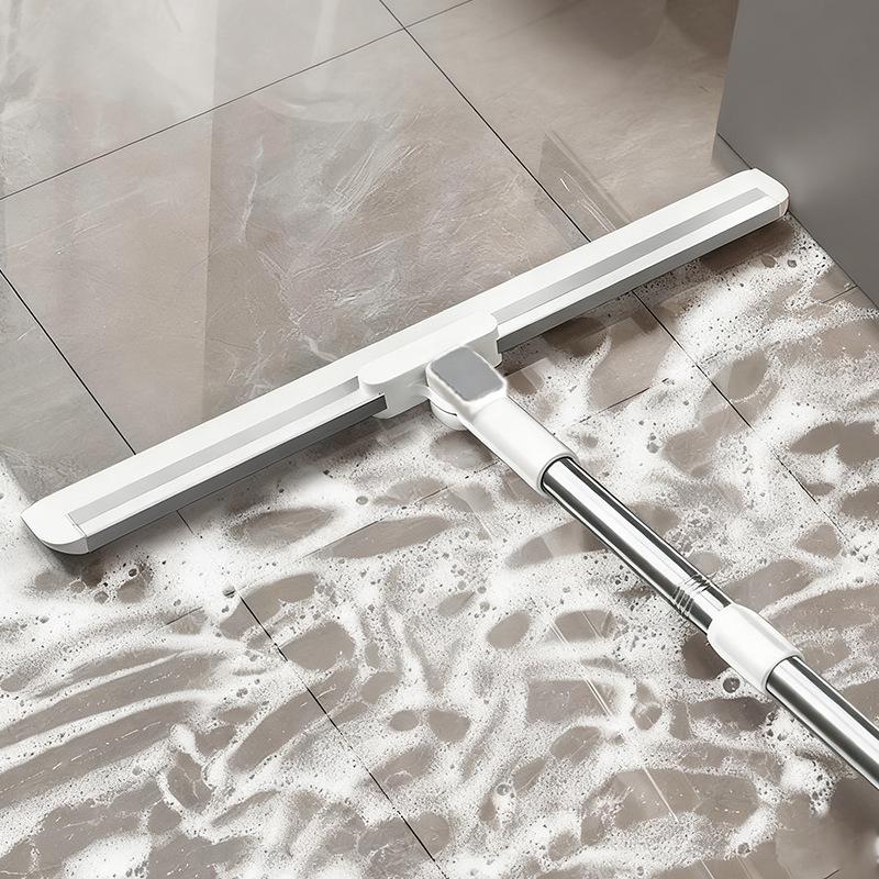 Silicone Bathroom Floor Wiper: Dual-Use Wet & Dry Hand-Free Scraper for Toilet & Household Cleaning