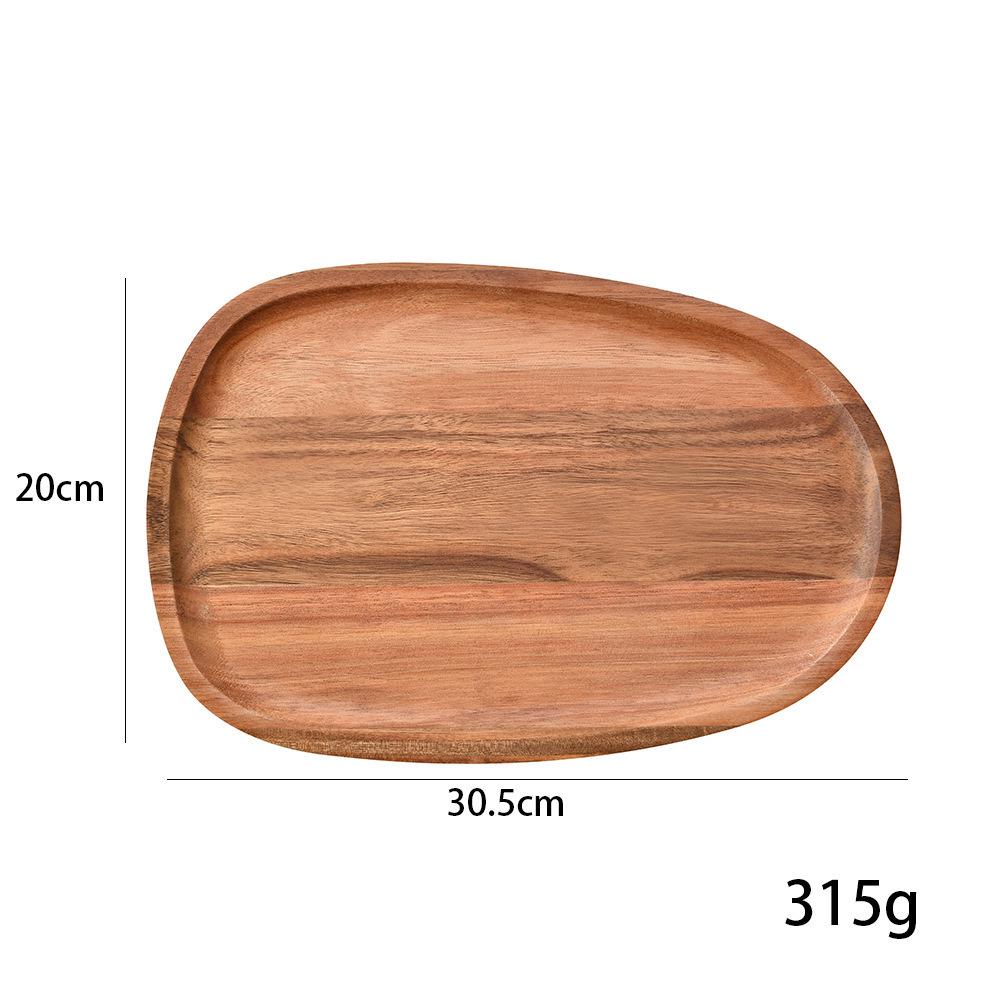 Japanese Style Acacia Wood Fruit and Dessert Bowl Multifunctional Tray