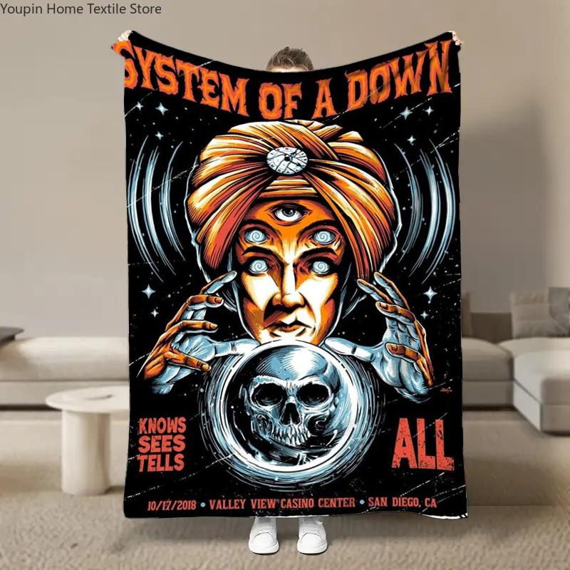 8 Size Heavy-Metal-Band Flannel Blanket Throw Blanket Tourist Blanket Fashion Sofa Blankets Nap blankets for beds Kid Adult Gift