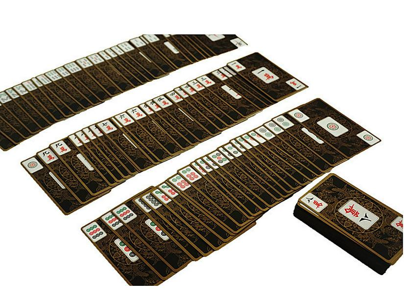 148-Piece Waterproof PVC Mahjong & Poker Playing Cards Set