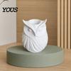 Pen Holder 3D Printed Owl Holder, 2 in 1 Flower Vase Multifunctional Container Desk Organizer, Cute Plastic Makeup Brush Home Office Decor Pencil