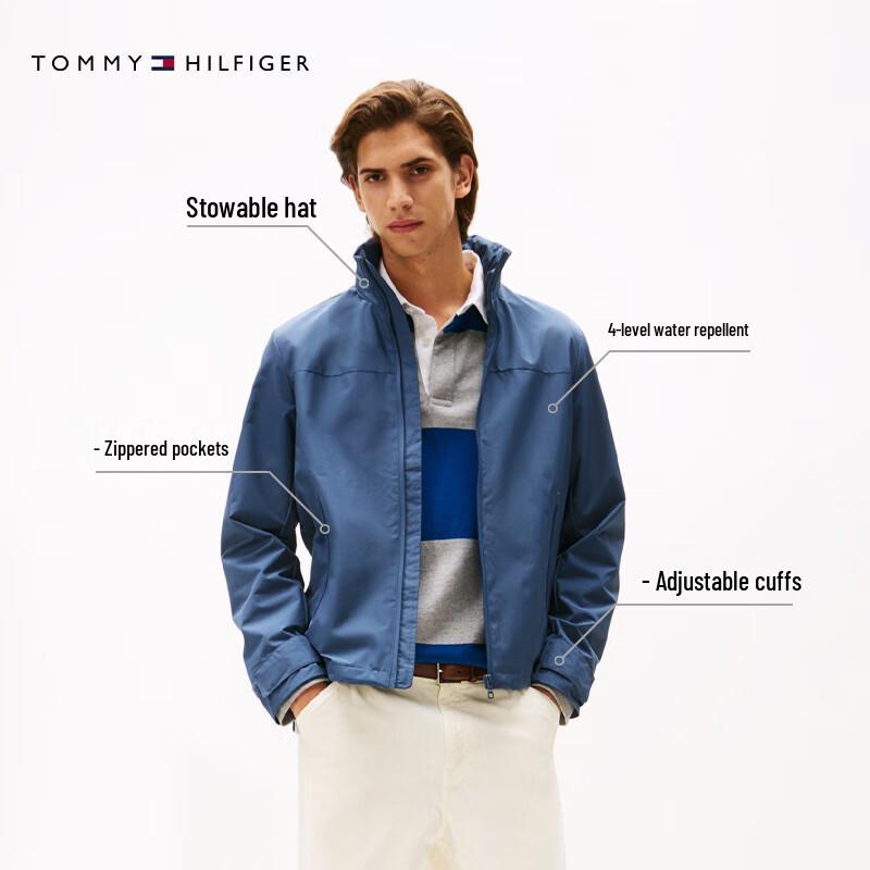 Tommy Hilfiger Men's Packable Windproof Coach Jacket