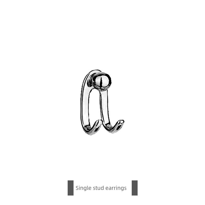 

Мужские серьги-пусеты Ins Трендовые 925 серебро Рюши Красивый Стильный Поток Стильные Мужские Стильные Серьги Особого Интереса Причудливые Элегантные Аксессуары Round bead stud earrings with claw-single