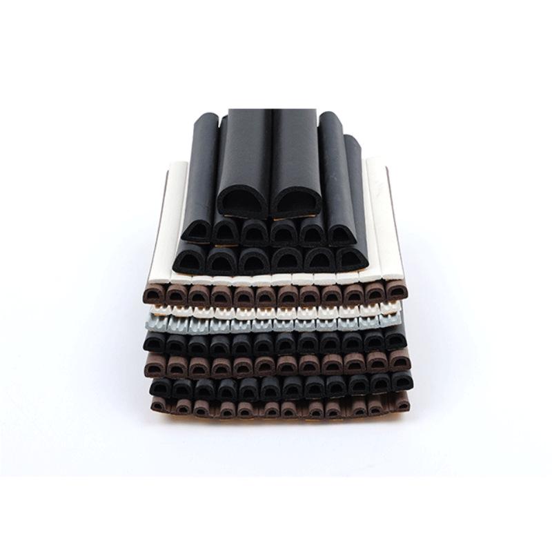 D-Type Self-Adhesive Foam Sealing Strip - Soundproof, Anti-Theft Door & Window Bumper