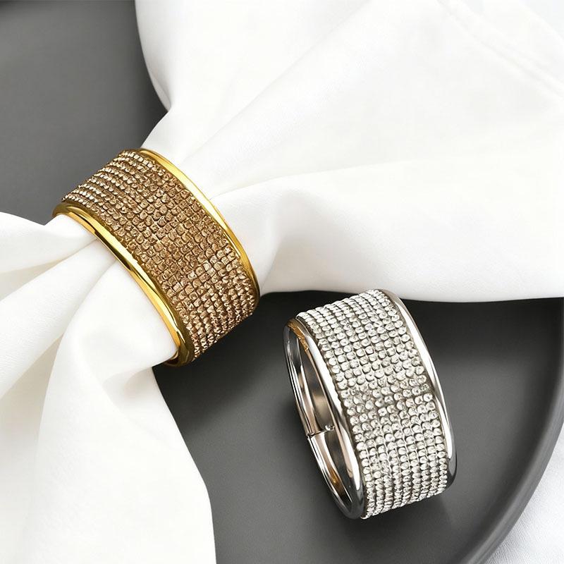 Creative Rhinestone Napkin Ring: Stylish Holder for Weddings & Restaurants