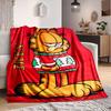 Custom 1pc Garfield Christmas Celebration Blanket, Soft And Comfortable Blanket, Casual Warm, Camping Travel Blanket, Birthday Gift Q91267