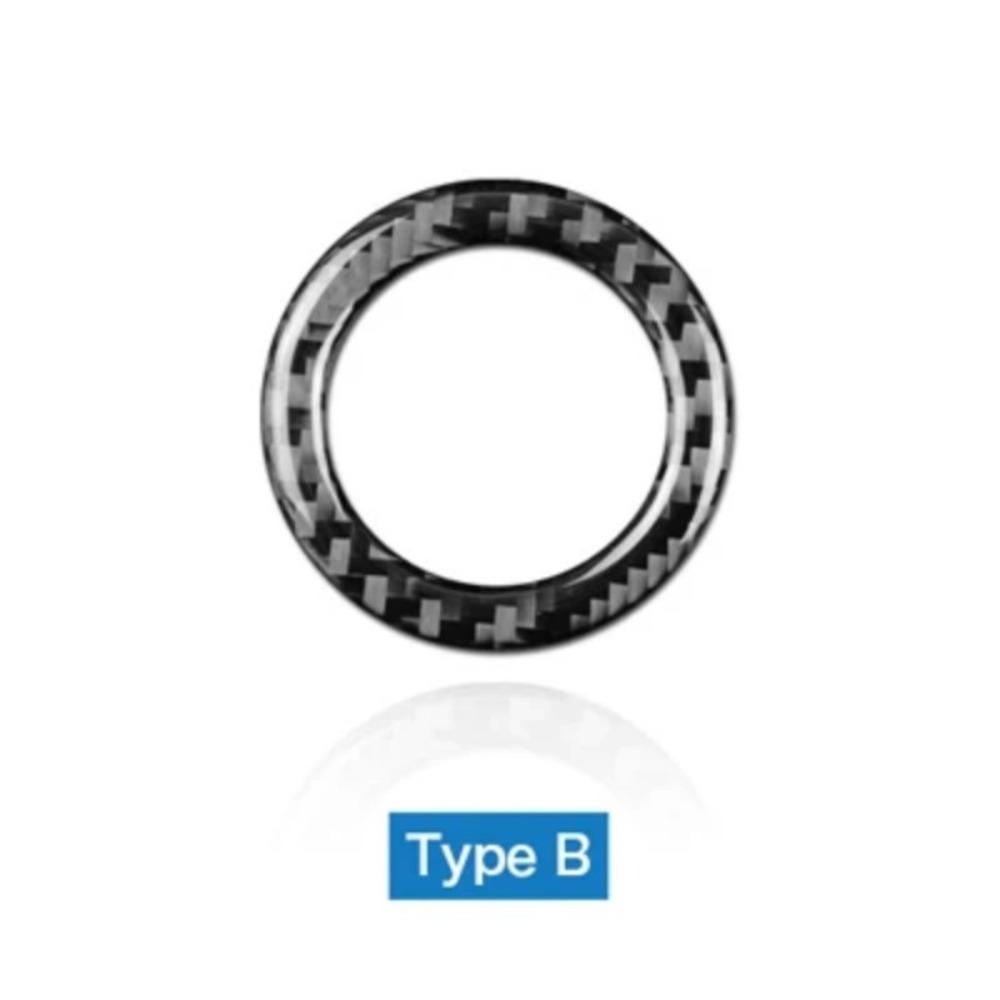 Carbon Fiber Car Ignition Switch Key Hole Ring Cover Trim Sticker for Mercedes-Benz W204 W212 W246 A B C E Class GLA CLA GLC SLK