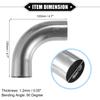 A ABSOPRO Bend Elbow Pipe Tube DIY Exhaust Tracheal Intercooler Intake Tube for Car