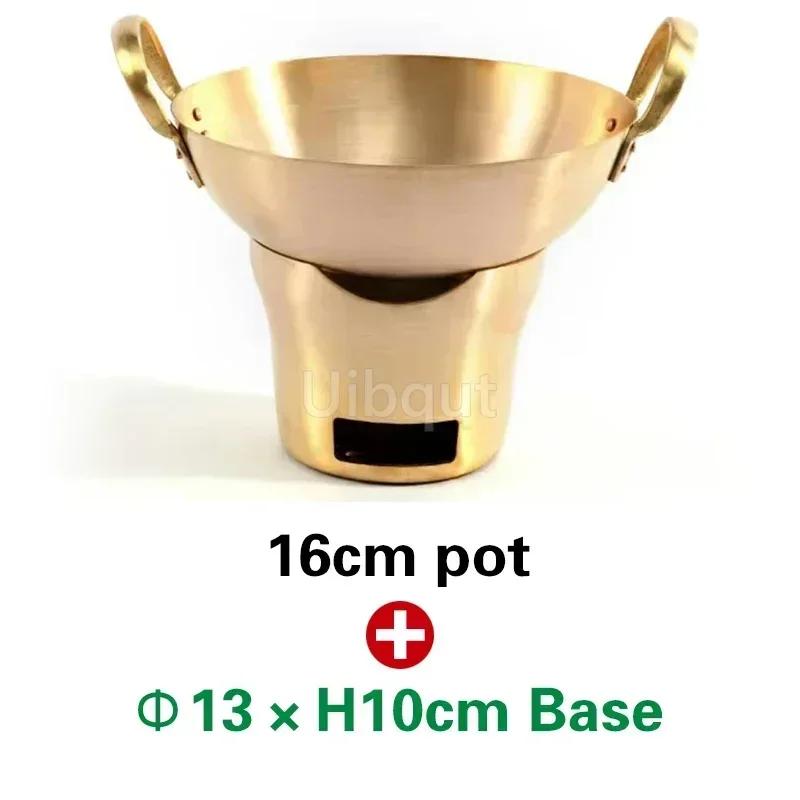 Southeast Asian style tableware Two-ear pot Rice cooker Brass Thai Cuisine soup pot Curry pot with two ears Thai tableware
