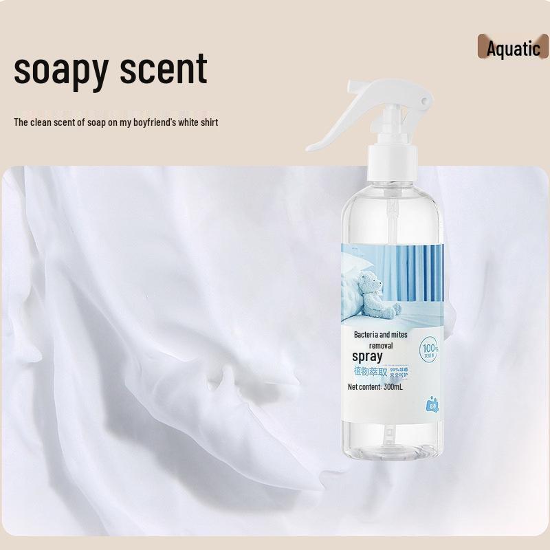 Fresh Scent Anti-Mite Spray: Eliminates Mites, Deodorizes, and Protects Linens and Clothing with Antibacterial Formula - Ideal for Dorm Rooms