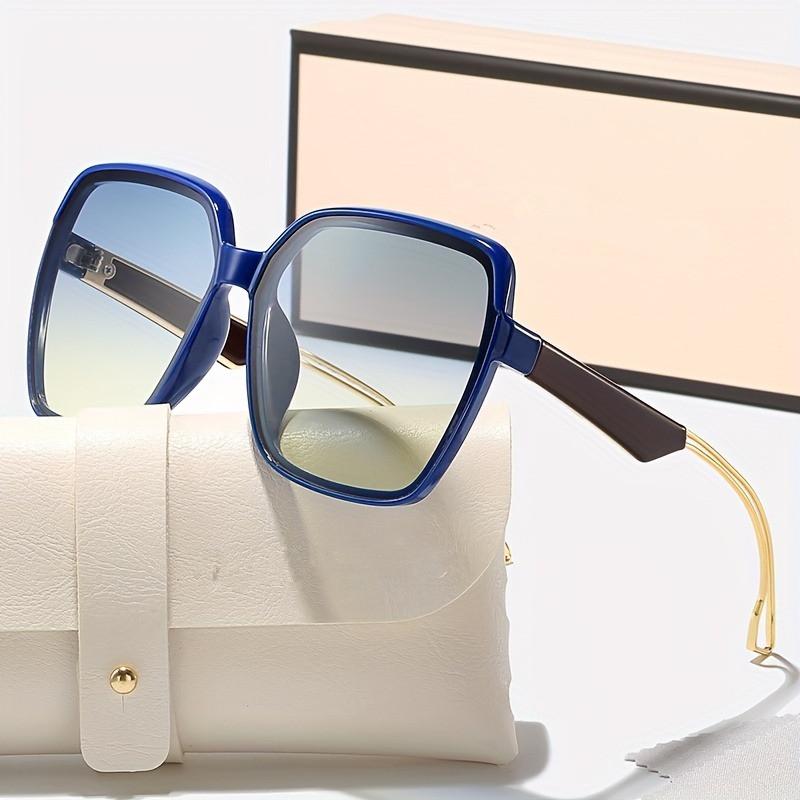Outdoor UV400 Sunglasses Gradient Square Decoration Large Frame Ins Trending Sunglasses 2026 Oversize Fashion Glasses