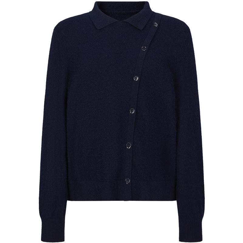 Jiu Zi Anna Kou Women's Lapel Button Knit Sweater