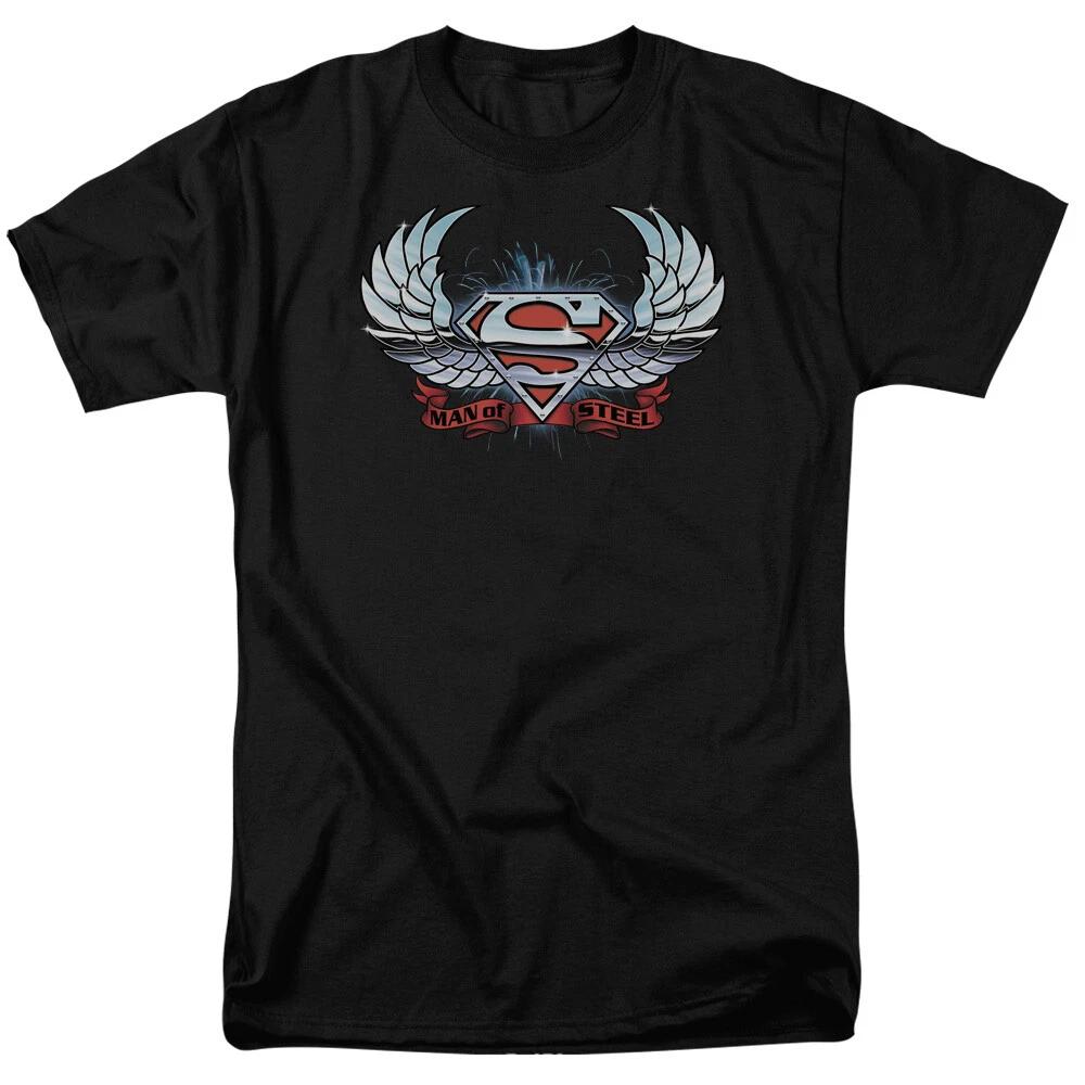 Superman  Chrome Wings Shield  T-Shirt - Regular or Tank - to 6X 3XL