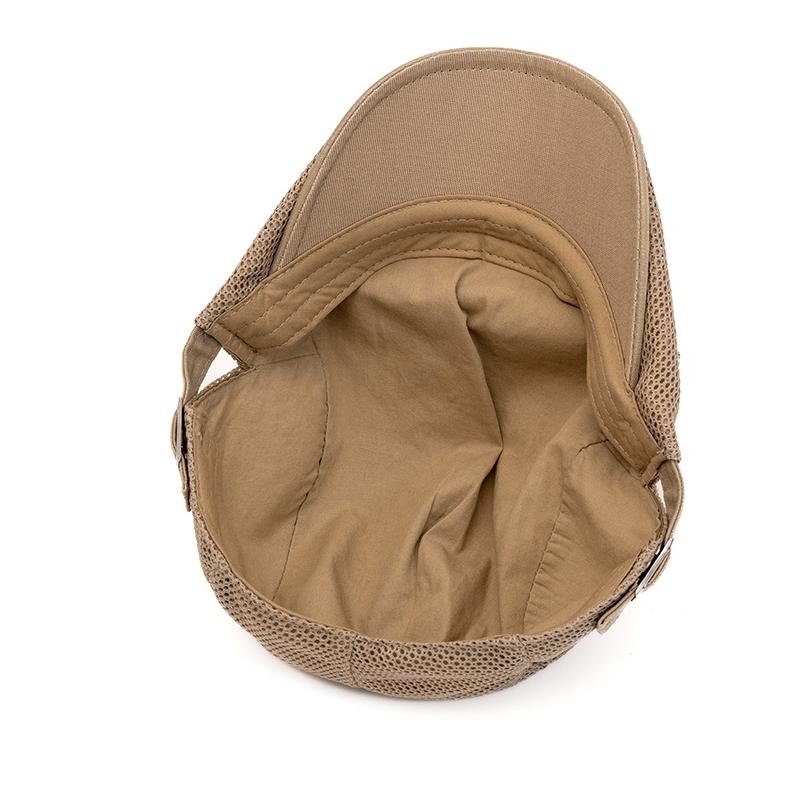 Sommer Mesh Atmungsaktive Herren Schirmmütze Britische Baskenmütze Outdoor Sonnenschutz Schiebermütze