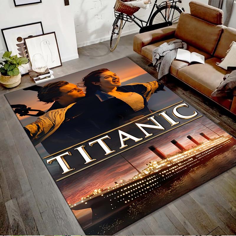 1pc Titanic1 Design Printed Area Rug Carpet for Bedroom Living Room Home Decor Rugs Mat Non Slip Mat Rug for Bedside