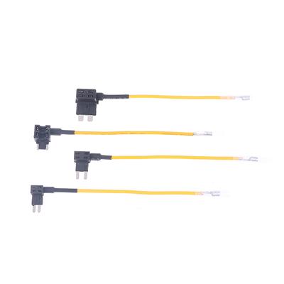 12V Sicherungshalter Add-A-Circuit Abzweigadapter Micro Mini Standard Ford Atm Apm Flachsicherung mit 10A Flachsicherung Autozusatzsicherung gelbe Leitung