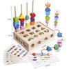 Montessori Wooden Playthings Colour Shape Matching Puzzle Activity Box Colorful Beaded Colour Cognition Instructive Playthings Present Designed For