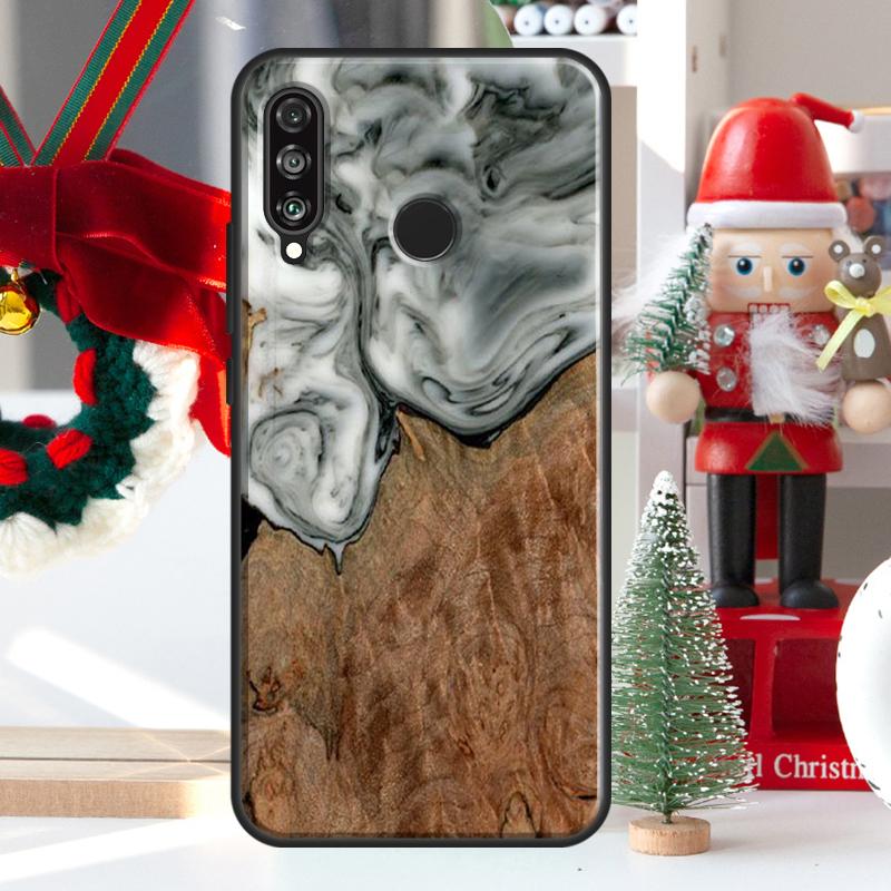 Hybrid Wood Resin For Huawei Nova 12i 11i 8i 12s Y73 Y72 Y61 Y91 Y90 Y70 Y60 9 10 SE P60 Pro P30 P40 Lite Case