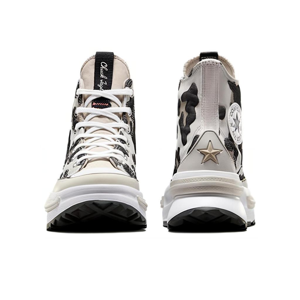 Converse Run Star Legacy Simple Versatile Durable Height Increasing Shock Absorbing High Top Canvas Shoes Unisex Sneakers Beige Black A05361C