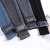 High-Waisted Thick Velvet Skinny Jeans for Women - Winter Slim Fit Stretch Jeggings